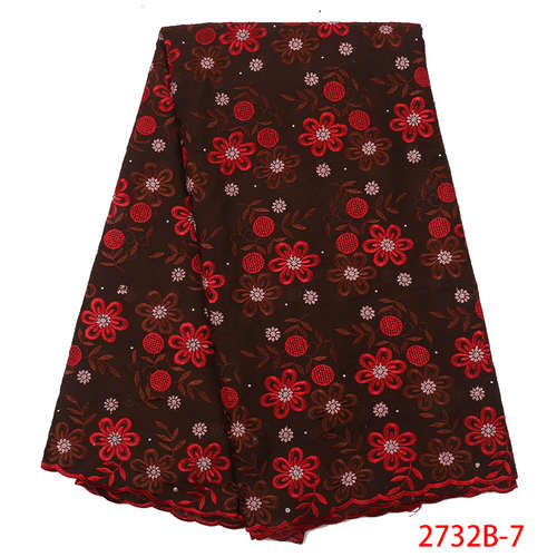 Swiss Voile Lace in Switzerland ,African Cotton Lace Embroidery Dry Lace Fabric for Nigeria Dress KS2733B-1: Picture 7