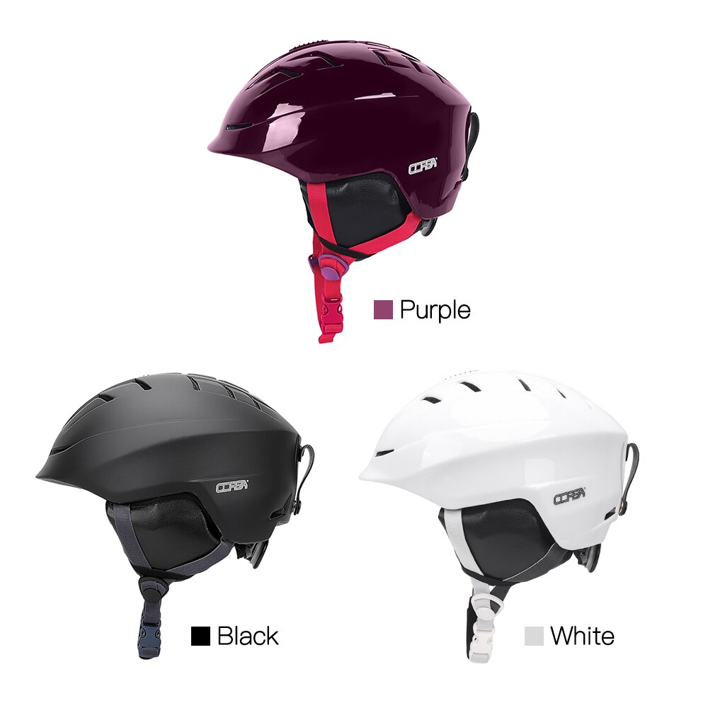 Casco da sci con fodera rimovibile e copri orecchie casco da Snowboard regolabile uomo donna casco da neve in-muffa
