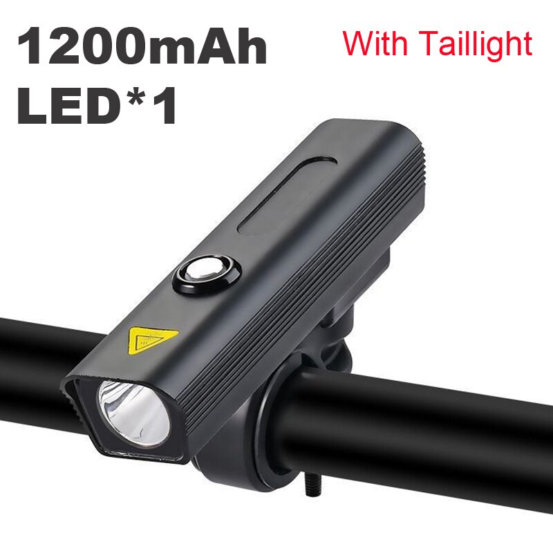 Luz LED súper brillante para bicicleta, faro delantero y trasero de 10000 lúmenes, recargable vía USB, 3000 mAh, 5T6: 1 LED
