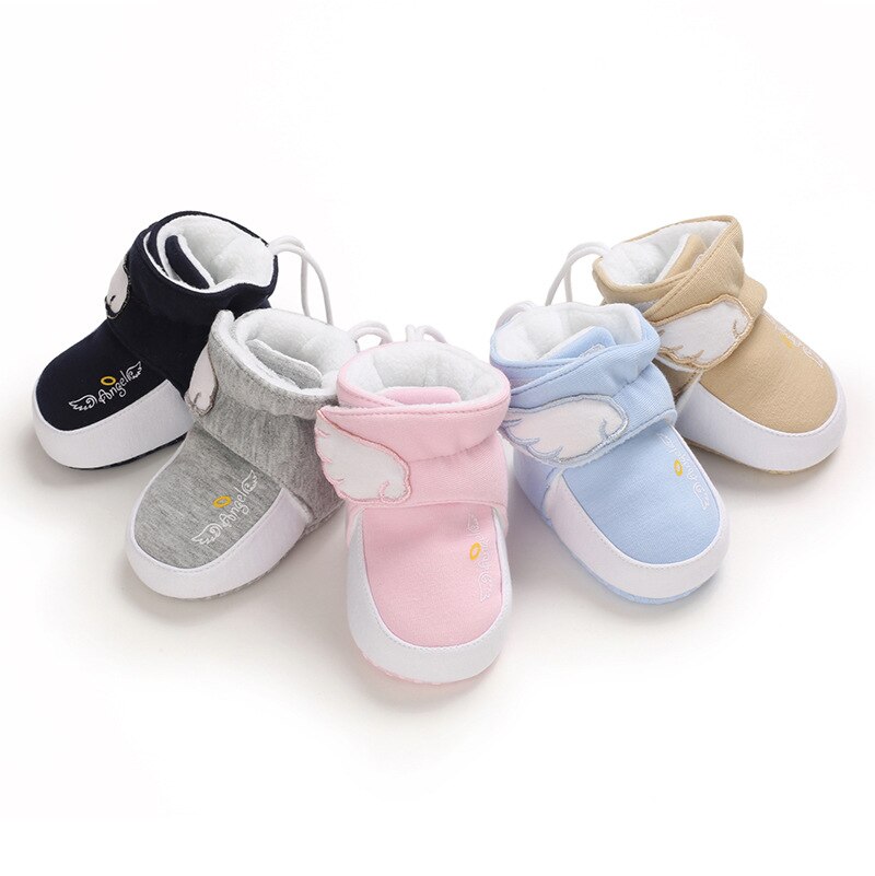 First walkers baby skor vinge halkfria småbarnsskor tecknade mjuka hem inomhus baby bomull baby pojkar flickor skor varma hem skor