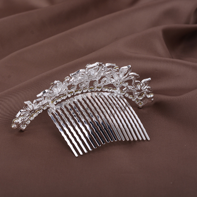 Prinzessin Krone für Mädchen Zeigen Braut Krone Tiara Diadem Silber Farbe Kristall Blumen Hochzeit Braut Haar Zubehör Kopf Schmuck