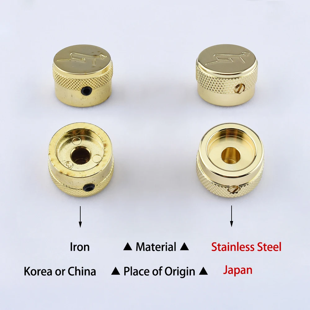 Bouton Gretsch original en acier inoxydable, 1 pièce, avec flèche "G", fabriqué au japon