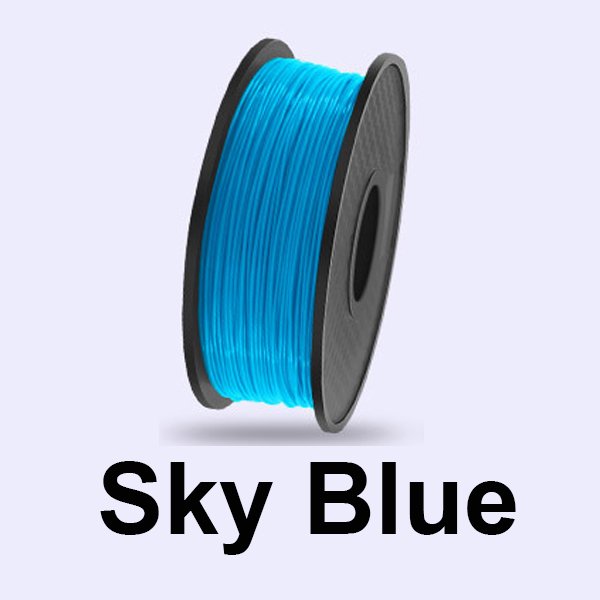 3D Printer Filament PLA 1.75mm 200g/Roll Plastic Consumables Material 3D Filament PLA for DIY Artwork Printing for FDM Printer: 200g-Sky Blue