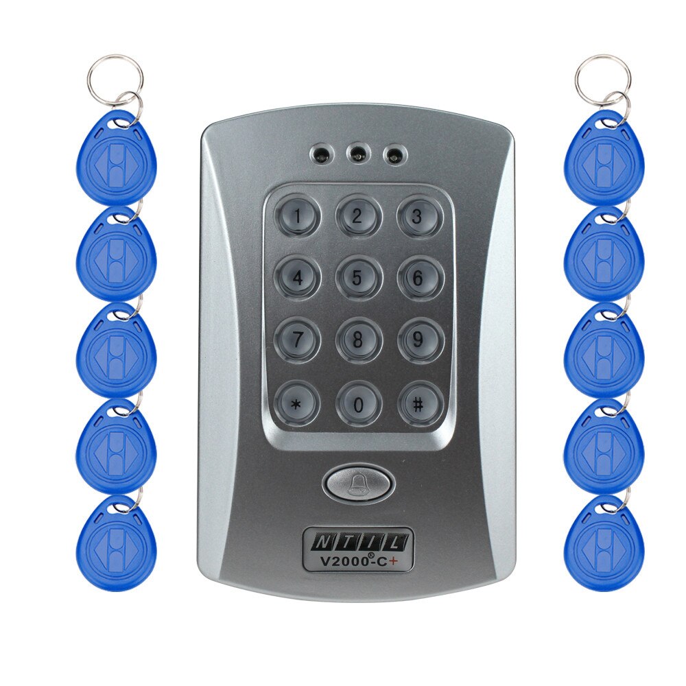V2000-C RFID card reader keypad controller for access control door locks system support extra reader 1000 users digital locks
