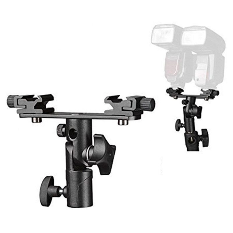 Support Flash Universel Professionnel Type E - Monture Chaude Réglable Avec Porte-Parapluie Et Adaptateur Trépied