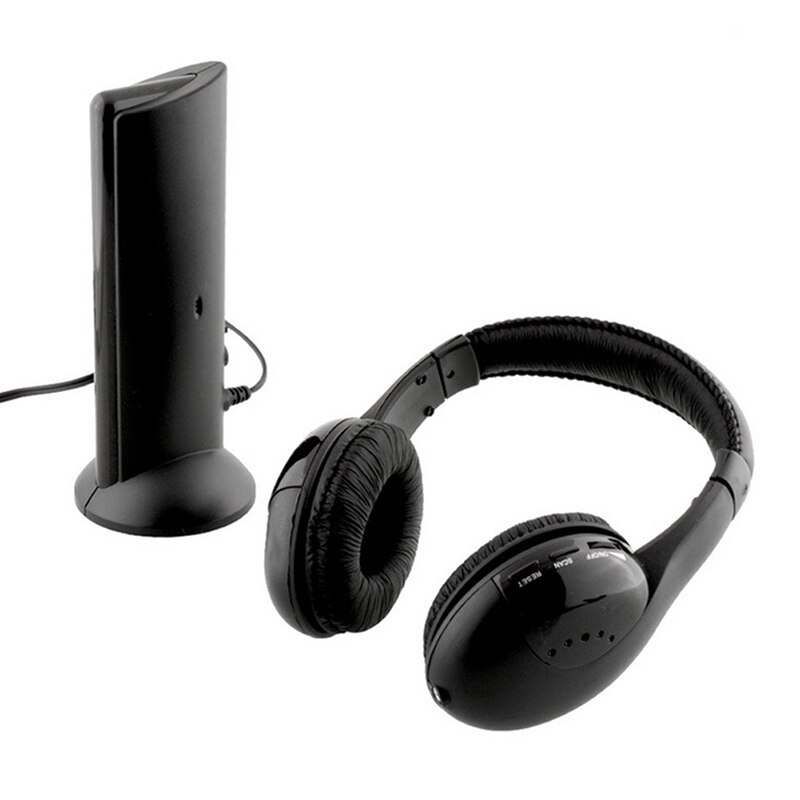 5 In 1 Headset Draadloze Hoofdtelefoon Draadloze Rf Mic Voor Pc Tv Dvd Cd MP3 MP4 Headset Universele Noise Cancelling voice Headset: Default Title