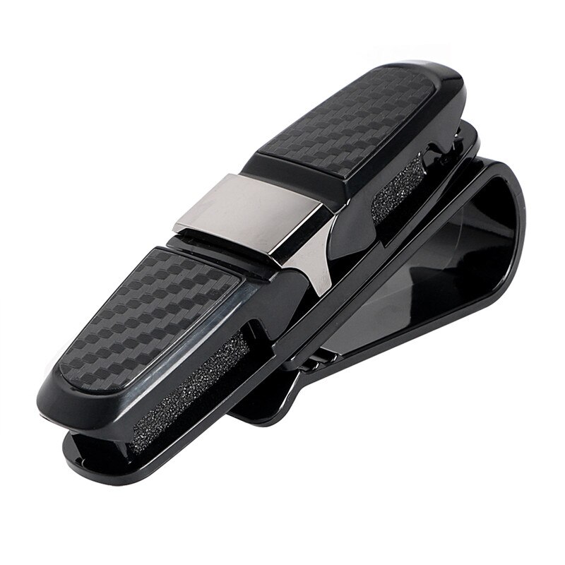Portatil Auto sujetador Clip coche gafas Clip tarjeta pinza ABS coche VehiGlasses fundas negro coche parasol gafas de sol soporte