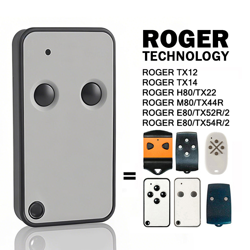 ROGER E80/TX52R/2 Radiobesturing met vaste code 433.92 MHz 2 kanalen E80 TX52R/2 ROGER E80/TX52R/2 Radiobesturing met vaste code 433.92 MHz 2 kanalen E80 TX52R/2