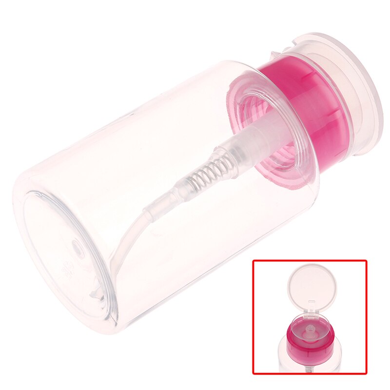 1 stk tom klar pumpe dispenser parfume flaske beholder til acetone polish remover alkohol flydende æterisk olie rejseflaske