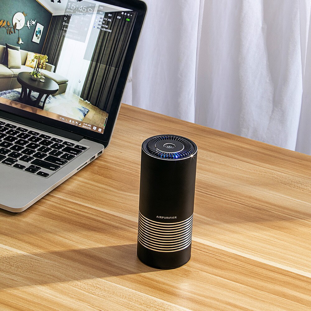 Purificador de aire inalámbrico para coche, Mini purificador de aire de iones negativos T1 Hepa, eliminación de formaldehído y desinfección de olores, luz nocturna, desodorizador de inodoro