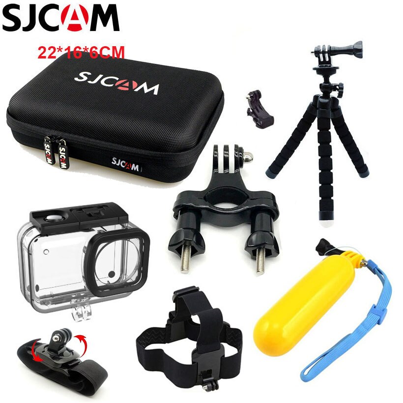 Sjcam  sj9 strike tillbehör vattentätt hus fodral för  sj9 max förvaringsväska för sjcam  sj9 actionkamera stativ set för  sj4000x