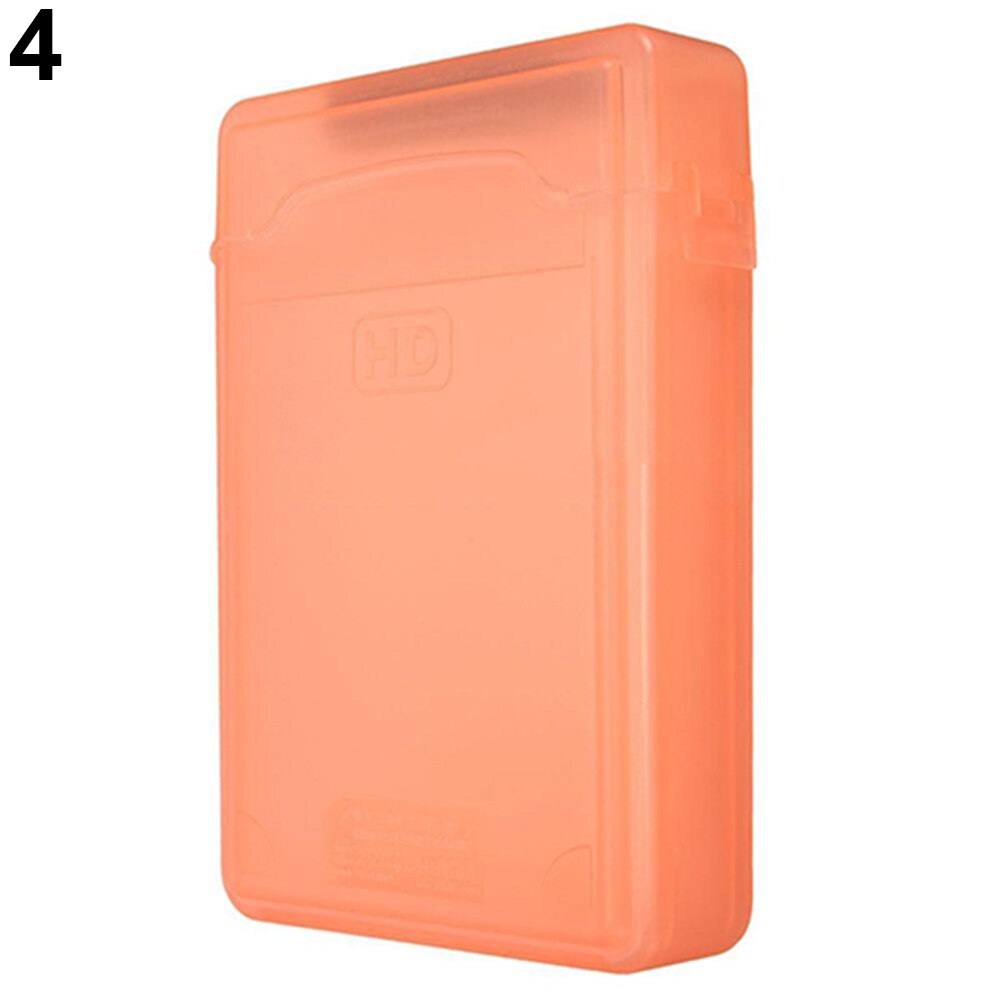 3.5 Inch Ide Sata Hdd Caddy Case Externe Harde Schijf Disk Storage Box Voor Hdd Behuizing Gevallen Multi Kleur: Orange