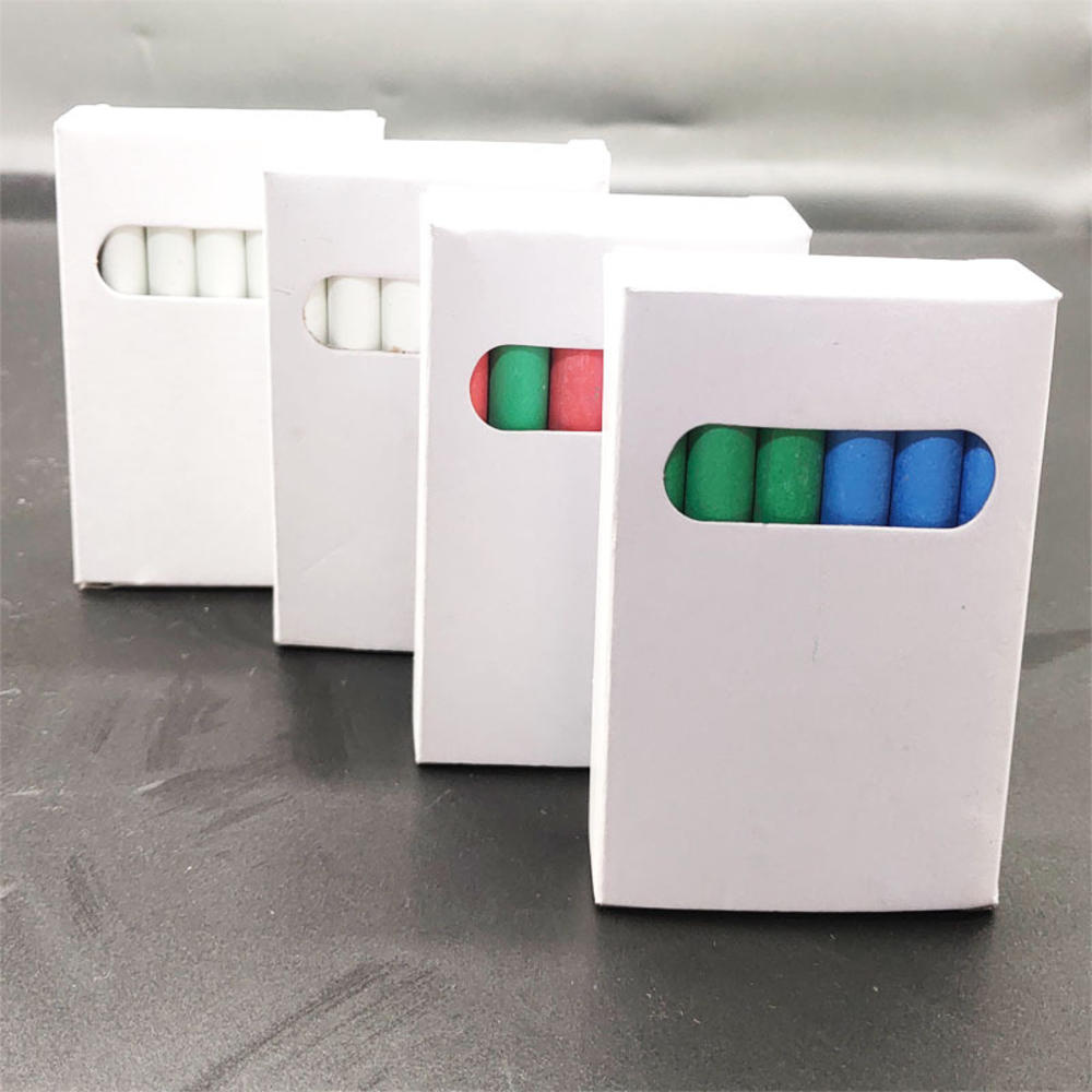 12 unids/lote tiza sin polvo pluma dibujo tizas para pizarra 4 colores papelería de oficina de la escuela suministros Accesorios