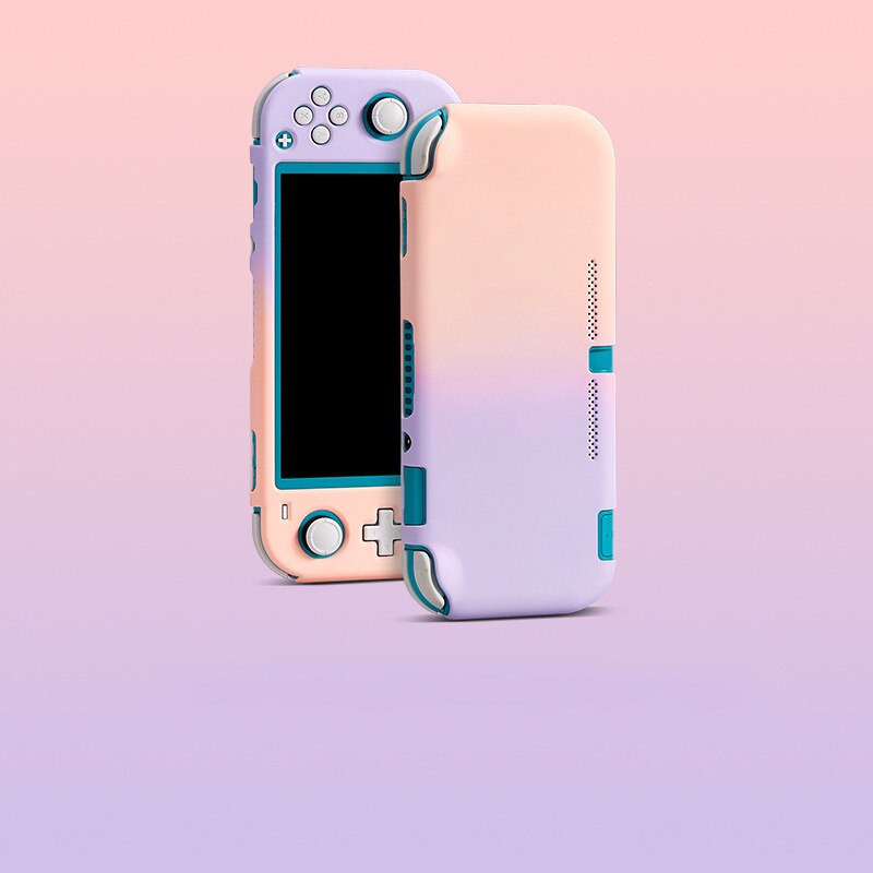 Carcasa protectora de Color degradado para Nintendo Switch Lite, carcasa rígida para consola de juegos, accesorios para Switch Lite: Pink Purple