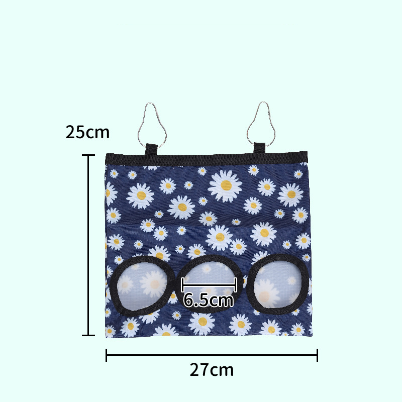 Bolsa de heno colgante, soporte para alimentador, contenedor dispensador de alimentación para conejos, conejillos de indias, animales pequeños, accesorios para jaulas de conejitos: Marrón oscuro