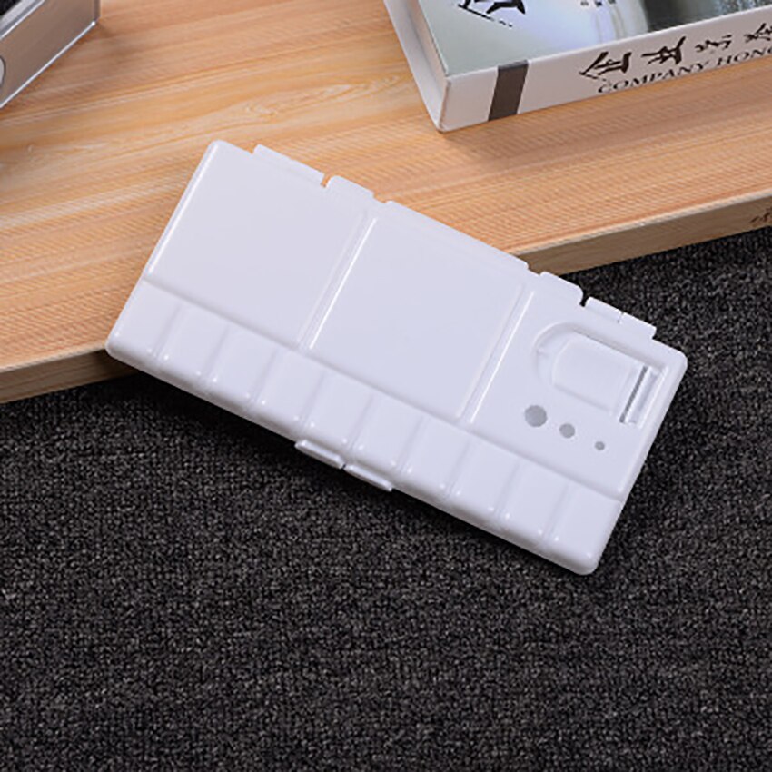 Rectangle Palette Tray Art Paint Plastic Palettes Artist Oil Watercolor Painting Box Kids Drawing Early Education Flip Paletter