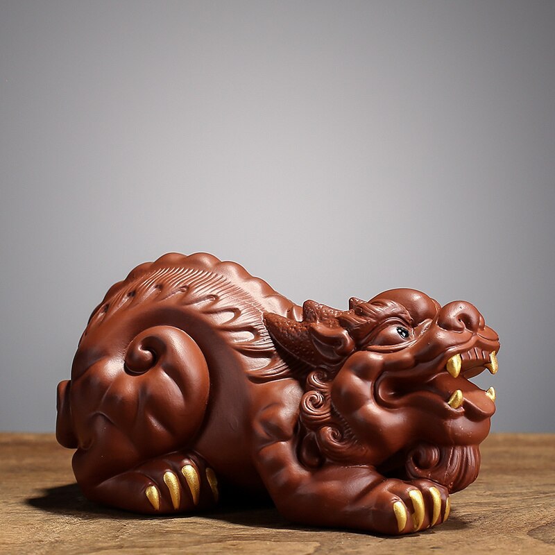 FIYOEO Purple Clay Boutique Tea Pet Set Fish Tea Ceremony
