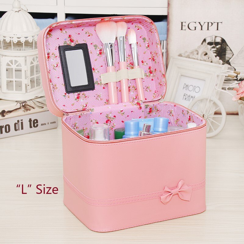 Cosmetic Bag Portable Large Capacity Manicure Beauty Storage Box Cosmetic Case Waterproof Lovely The MakeUp Bag