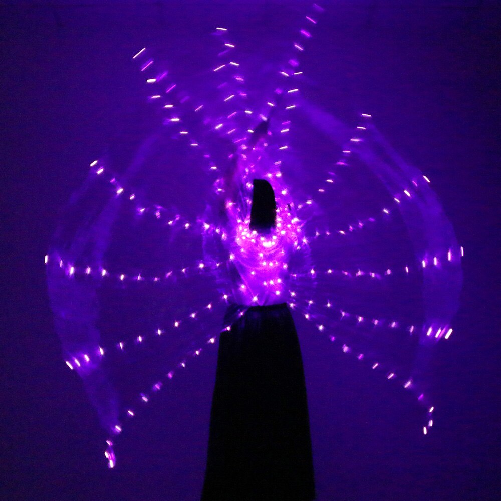 LED objeto de atrezo para mujer y niña, alas LED luminosas ISIS, disfraz de ala iluminada, alas de estilo abierto sin palos