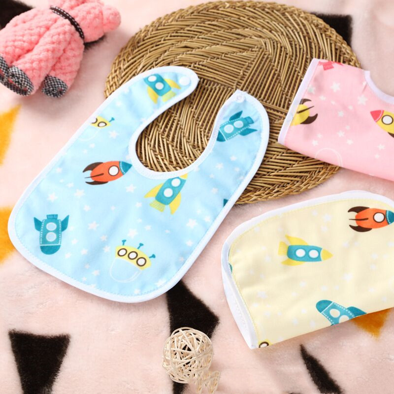 5pc Baby100% Cotton Babadores Burp Saliva Towel Cartoon Bibs Bandana Waterproof Boys Girls Accessories Clothing