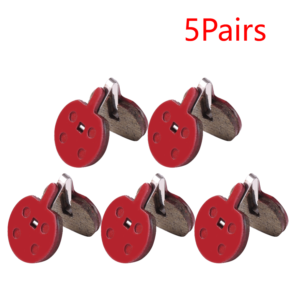 Pastillas de freno hidráulicas universales para bicicleta de montaña, piezas de bicicleta de montaña, pastilla de freno de disco de resina orgánica, accesorio para bicicleta, 1-20 pares: Rojo