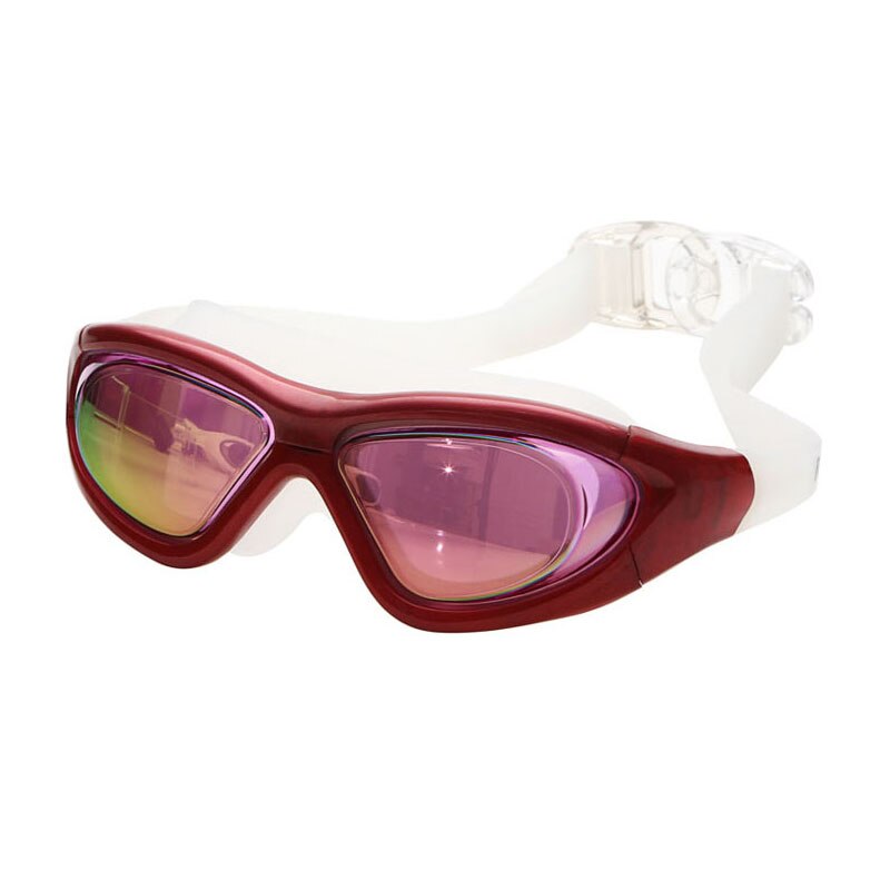 Gafas de natación graduadas para miopía, lentes ópticos de silicona para piscina, antiniebla, impermeables, para hombres y mujeres: Red