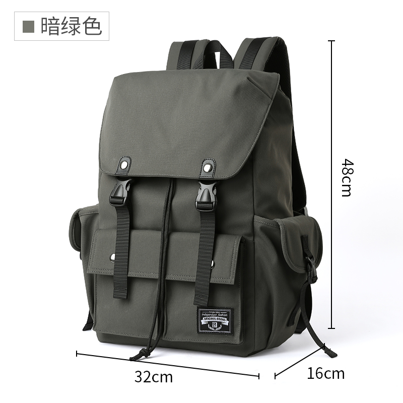 Drawstring Backpack for Men Oxford Waterproof 17.3 inch Laptop Mochila Large Capacity Travel Durable College Backpack: green