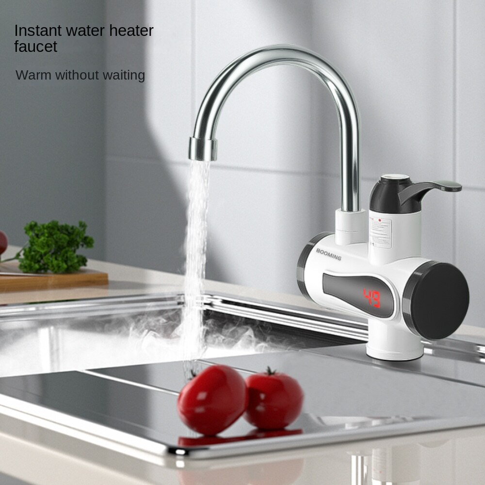 Tankless Instantaneous Faucet Water Heater Instant Water Heater Tap Kitchen Water Crane LED Digital EU Plug