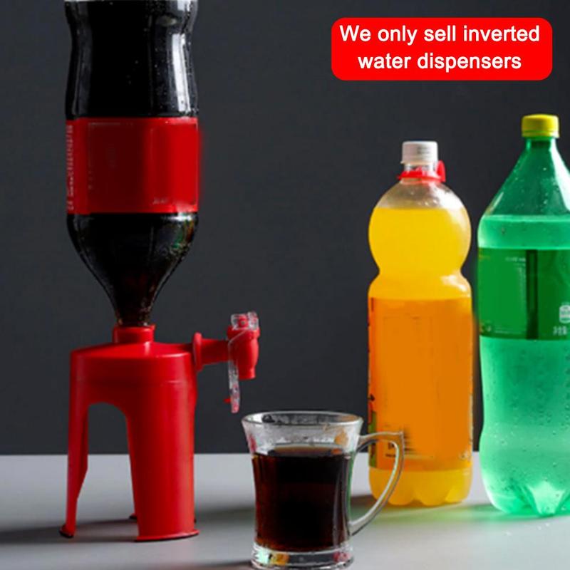 Rode Duurzaam Plastic Hergebruikt Drinken Fontein Hand Druk Omgekeerde Coke Drank Machine Fles Drinker T5M4