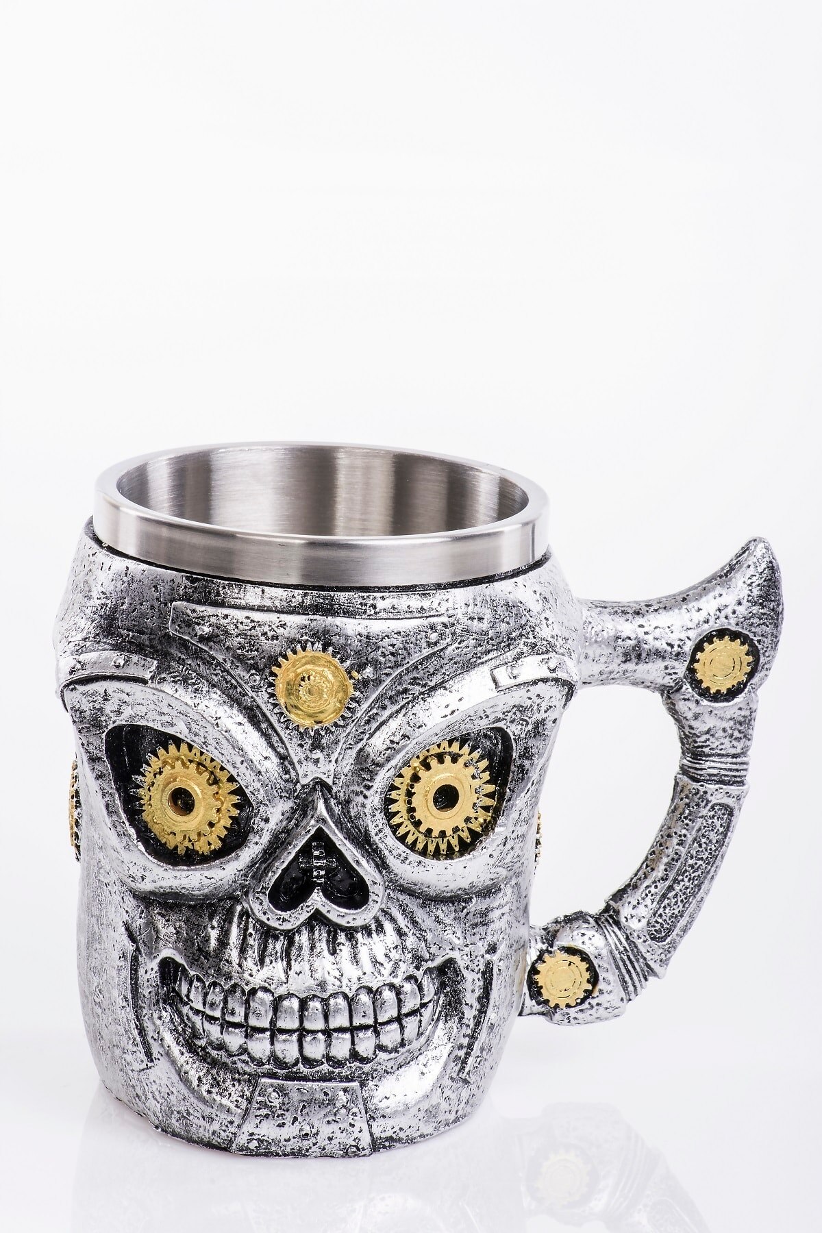 Beer Glass Skull Mug Espresso Coffee Cup Set Handmade Beer Mug Tea Glass Whiskey Glass Tumbler Drinkware steel resin 3D: violet