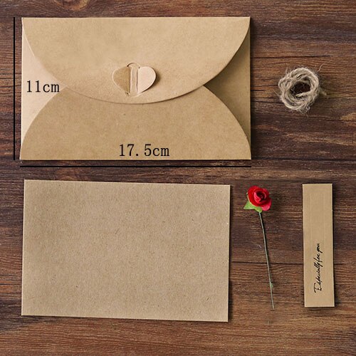 17.5 x 11cm 1pc kraftpapper kuvertpåsar vintage kuvert för kort scrapbooking brevpapper kuvert: Jag steg