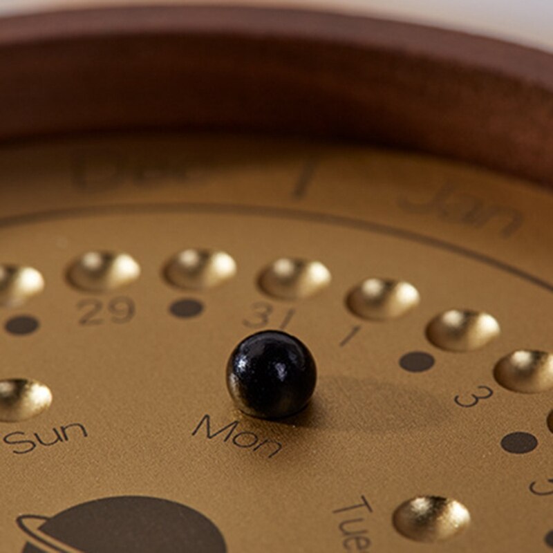 Wooden Perpetual Calendar Desktop Month Week Date Planet Home Decoration to Send Classmates Birthday