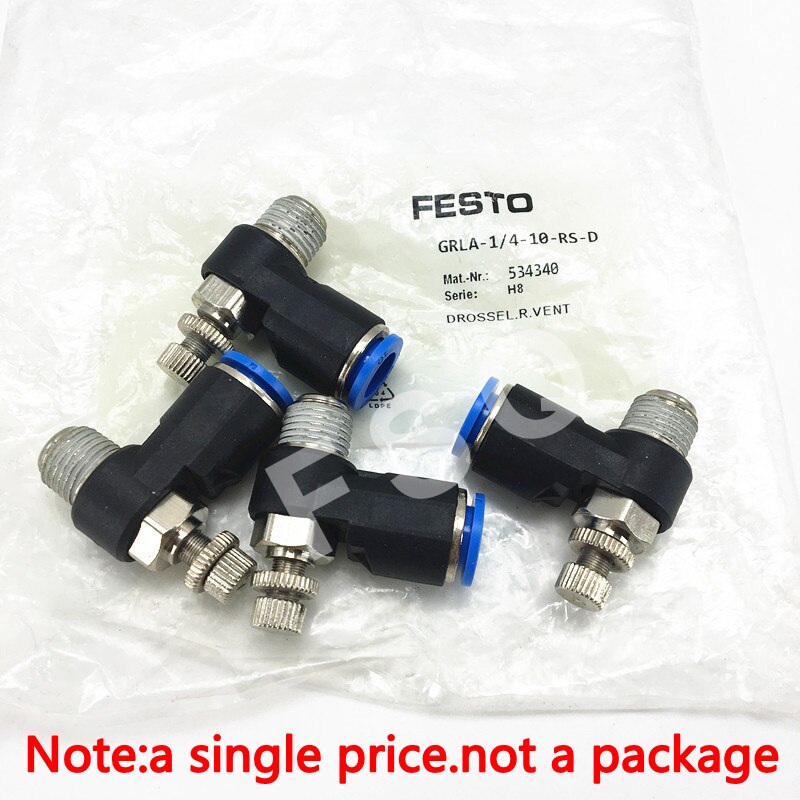 GRLA-1/8-QS-6-D GRLA-1/8-QS-8-D GRLA-1/8-QS-10-D GRLA-1/4-10-RS-D GRLA-3/8-8-RS-D FESTO One-way flow control valves connector