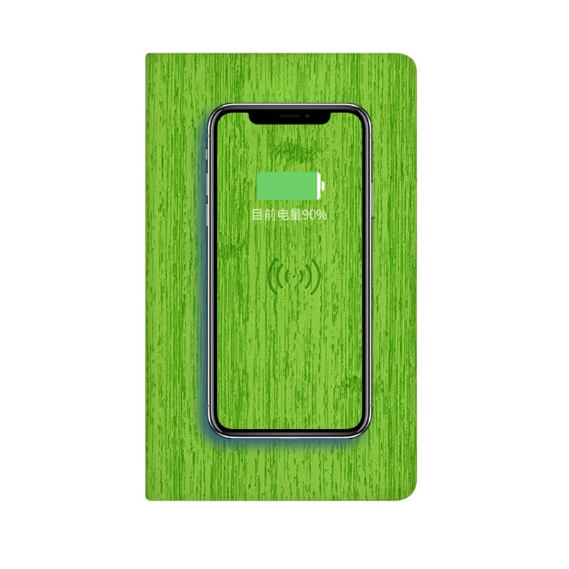 Exquisite A6 Leather Notepad Travel Power Wireless Charging Agenda Diary Planner Mini Pocket Notebook
