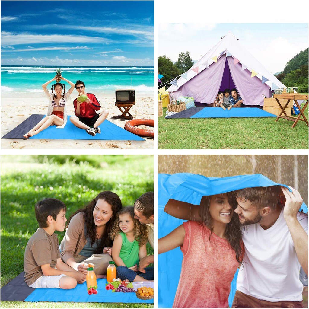 Waterproof Beach Blanket Outdoor Portable Picnic Mat Camping Ground Mat Mattress Camping Camping Bed Folding Sleeping Pad