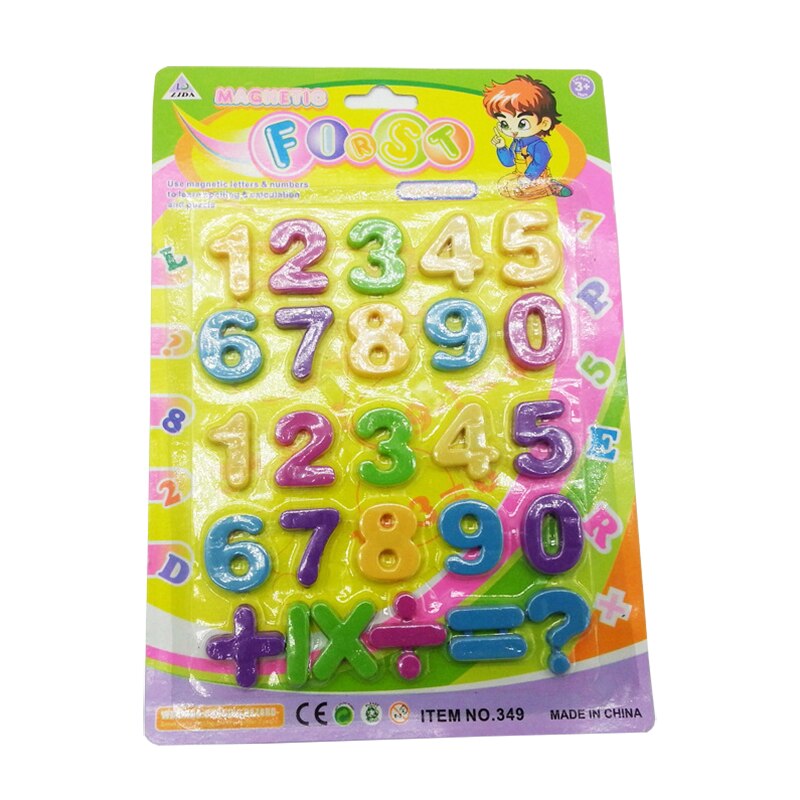 26 stykker 3.5cm engelsk alfabet nummer køleskabsmagneter plast legetøj børn bogstav cifre læring uddannelse legetøj til børn: Lysegrøn