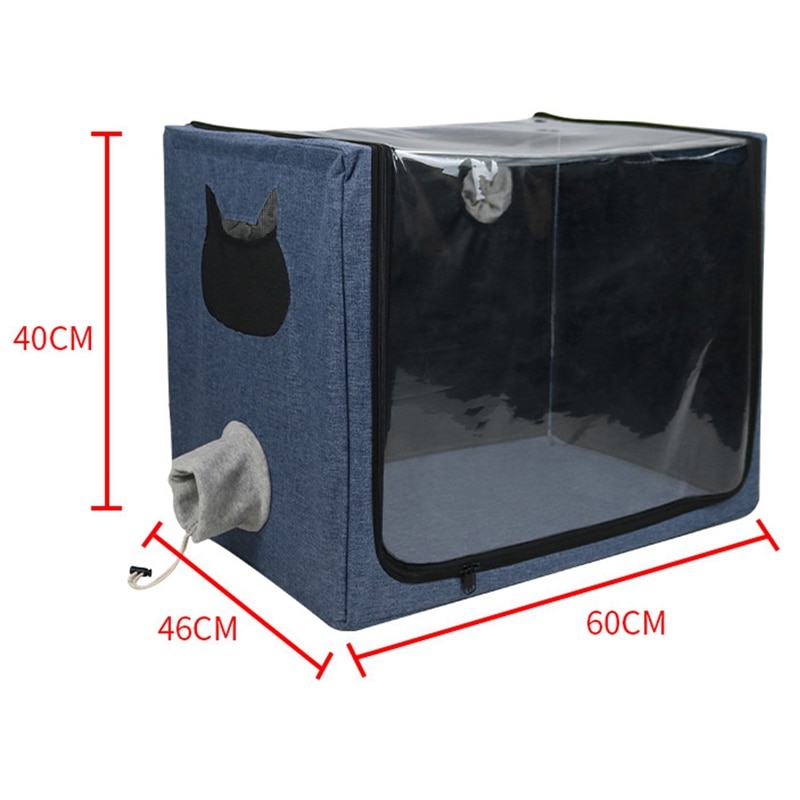 Pet Oxygen Cage Atomization Box Dog Cat Portable Carry Bag Breathing Respiratory Pet Baby Breeding Pet Hotel Animal Cage
