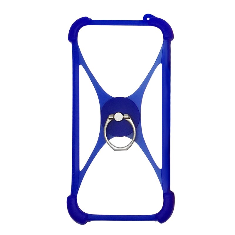 Allview P6 Life/Pro/Qmax/Plus case Rotate Ring Phone cover for Allview P5 Life case Universal Soft TPU Allview P4 Pro case: Blue