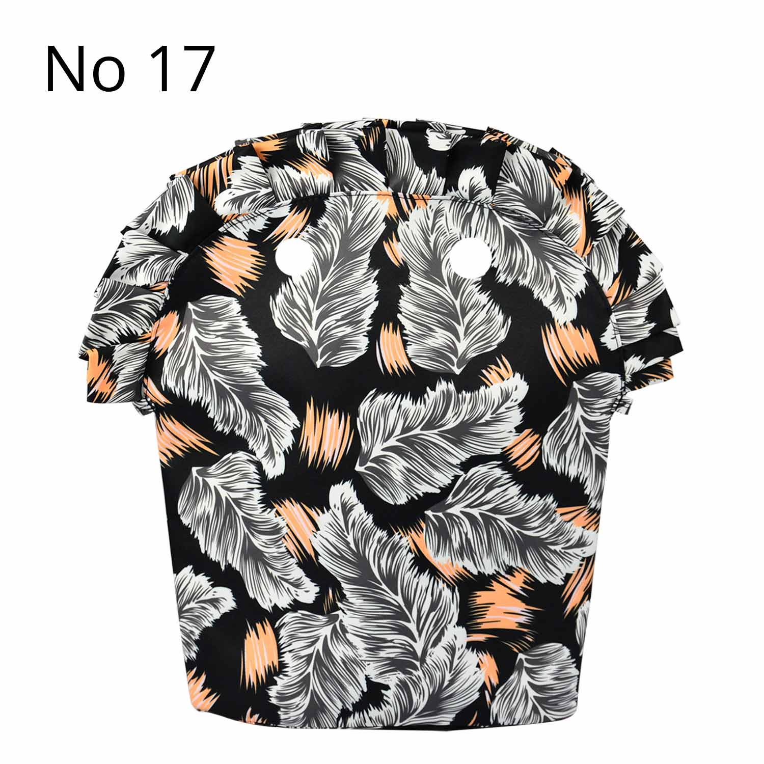 TANQU Floral Frill Pleat Lining Zipper Pocket for Obag 50 composite cloth Insert with Inner Waterproof Coating for O Bag 50: No 17