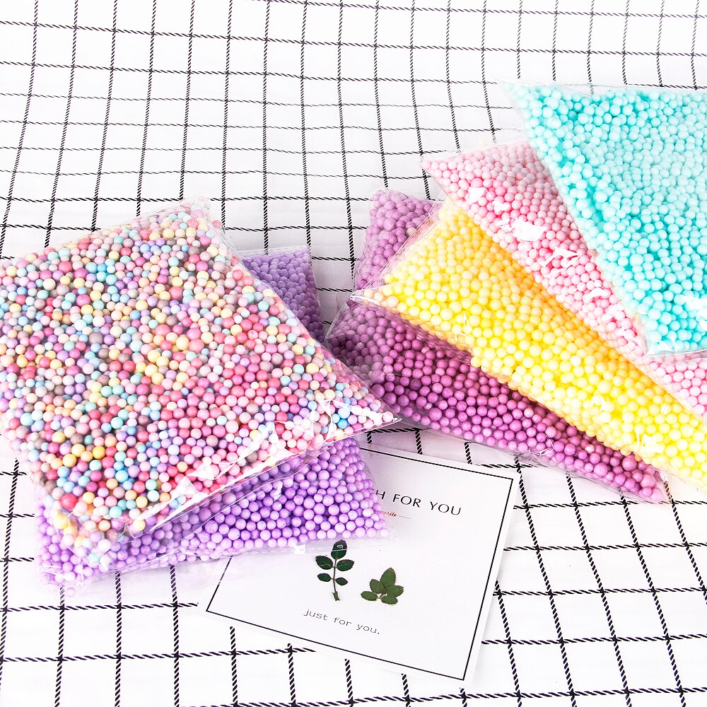 Accesorios David 4-6mm 1 paquete bolas de plástico redondas botella de cristal decoración almohada/sofá relleno Bola de poliestireno extruido, 1Yc2892