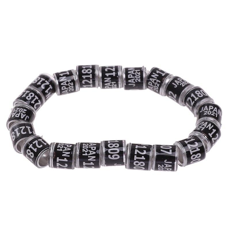 20 Stuks Multicolor Duif Voetring Met Woord Oorbellen Duurzaam Vogel Ring Duif Voetring Vogel Gereedschap: Black