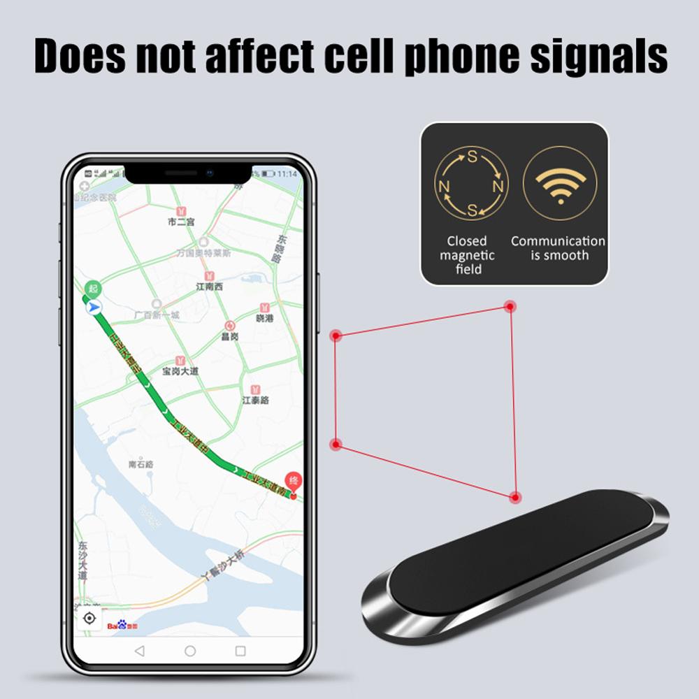 Mini Strip Shape Magnetic Car Phone Holder Stand For iPhone Samsung Mobile phone Magnet Mount Accessories