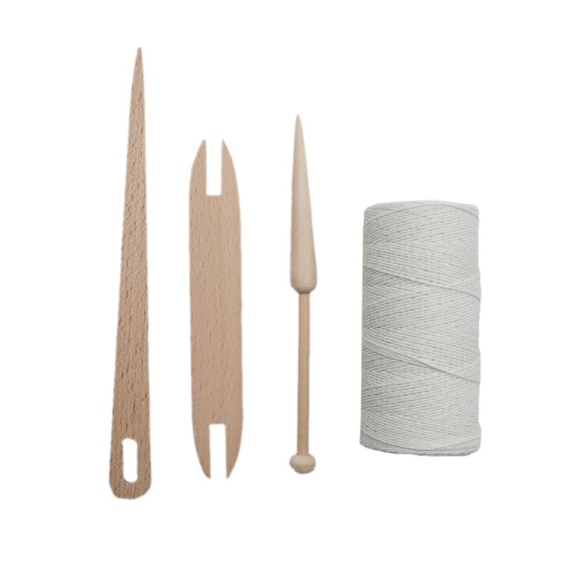 4 unids/set de madera lanzadera varilla aguja tejido y telar urdimbre hilo M68E