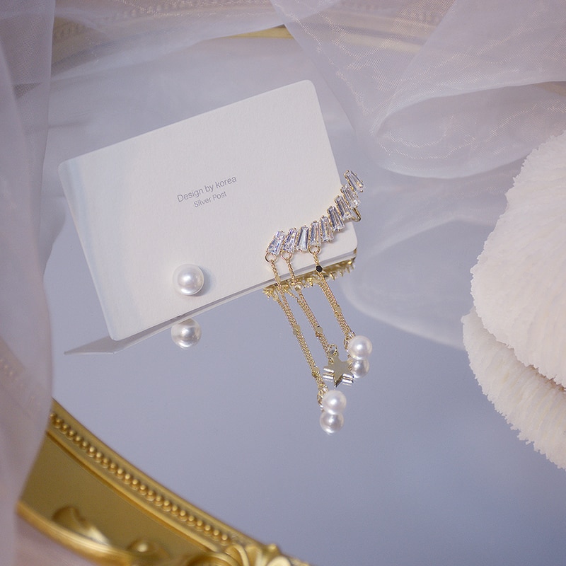 Ins offre spéciale de bohême gland CZ boucle d'oreille pour les femmes 14K véritable or complet Zircon boucle d'oreille Eardrop bijoux faits à la main