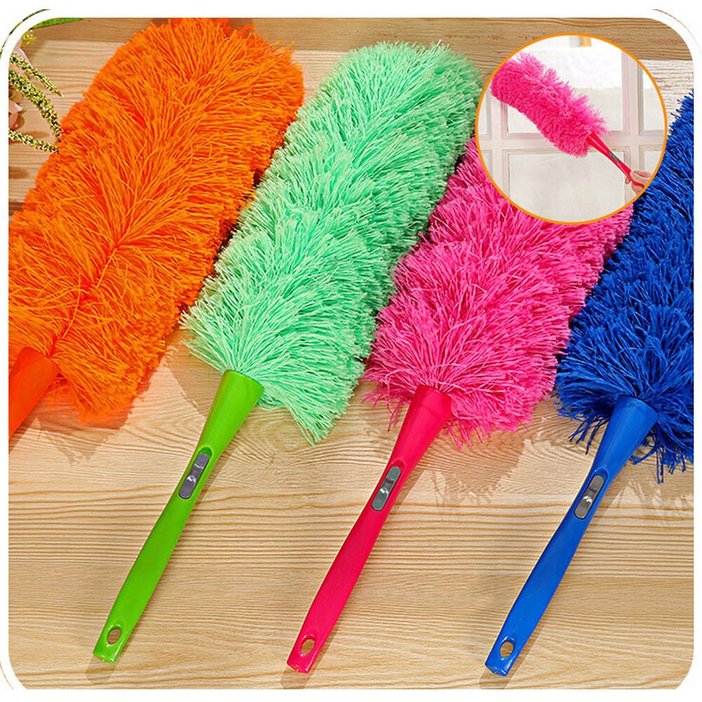 Magic Soft Microfiber Cleaning Duster Dust Cleaner Handle Feather Static Blue