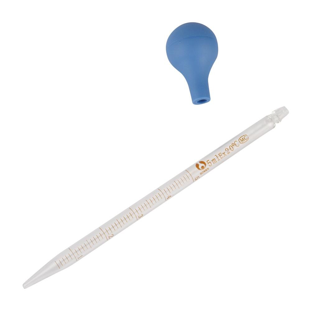 5ml/10ml Rubber Head Glass Dropper and 100ml Measuring Cylinder Kit Chemistry Biological Laboratory Dropper 1 Set