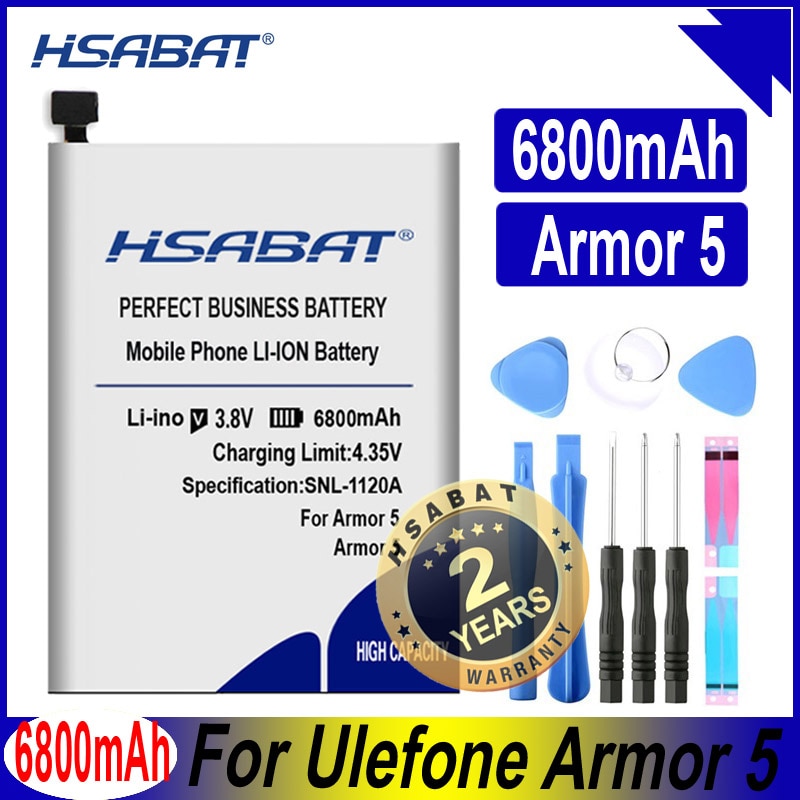 HSABAT Armor 5 6800mAh Battery for Ulefone Armor 5 Batteries