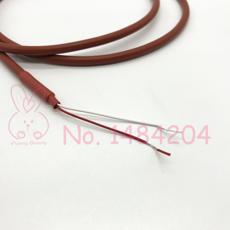 Waterproof PT1000 Temperature Sensor -40~400C Probe DIA 6mm Insert Length 100mm Heat Resistant 2 Wire 1m Silicone Wire