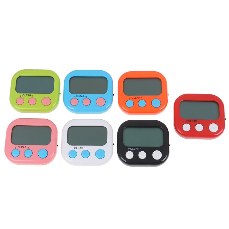 Magnetic LCD Digital Kitchen Countdown Timer Alarm With Stand White Kitchen Timer Practical Cooking Timer Alarm Clock