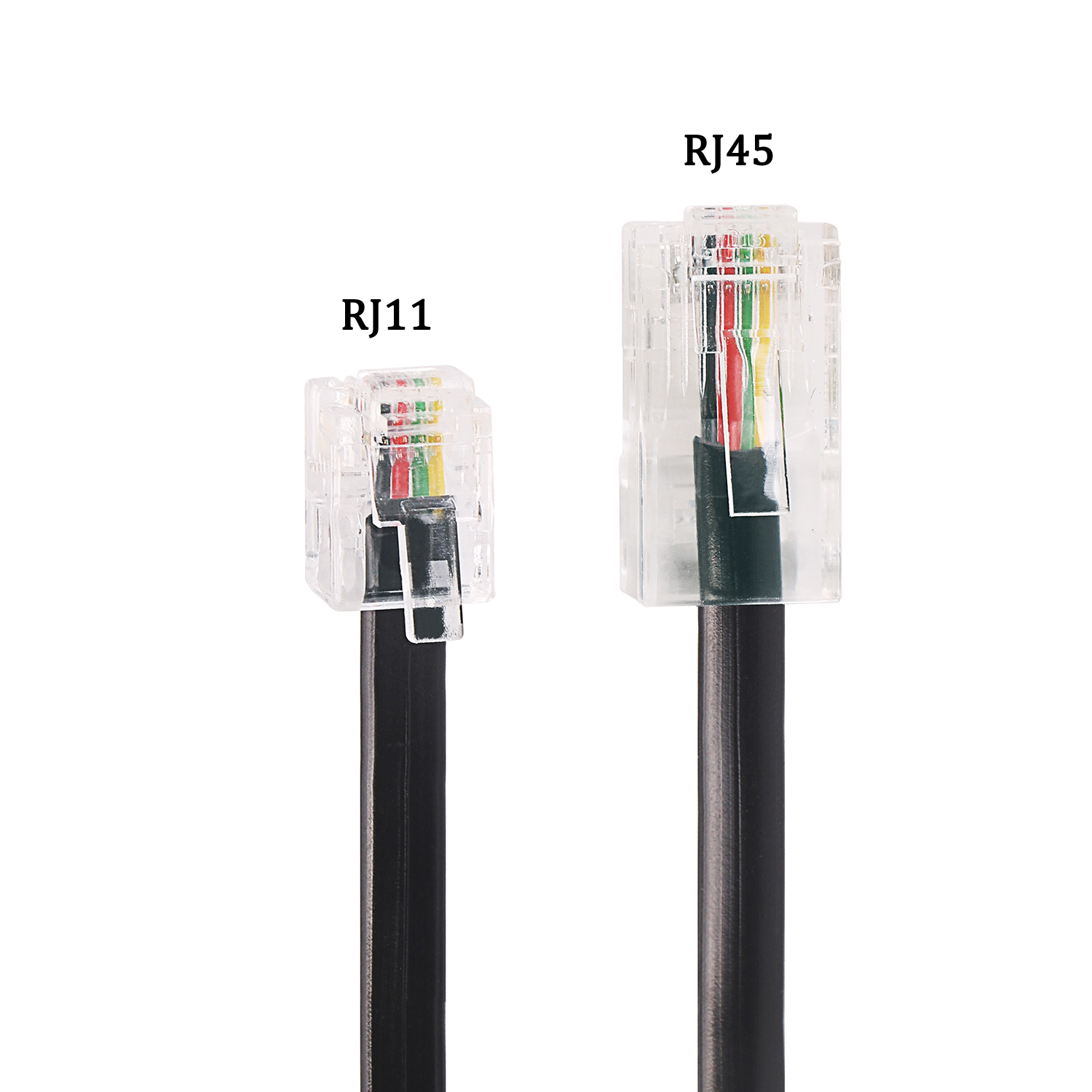 RJ11 auf RJ45 Adapter Datenkabel Telefon Stecker auf Stecker M-M Modulares Datenkabel Mobilteil Sprachverlängerung Telefon Datenkabel